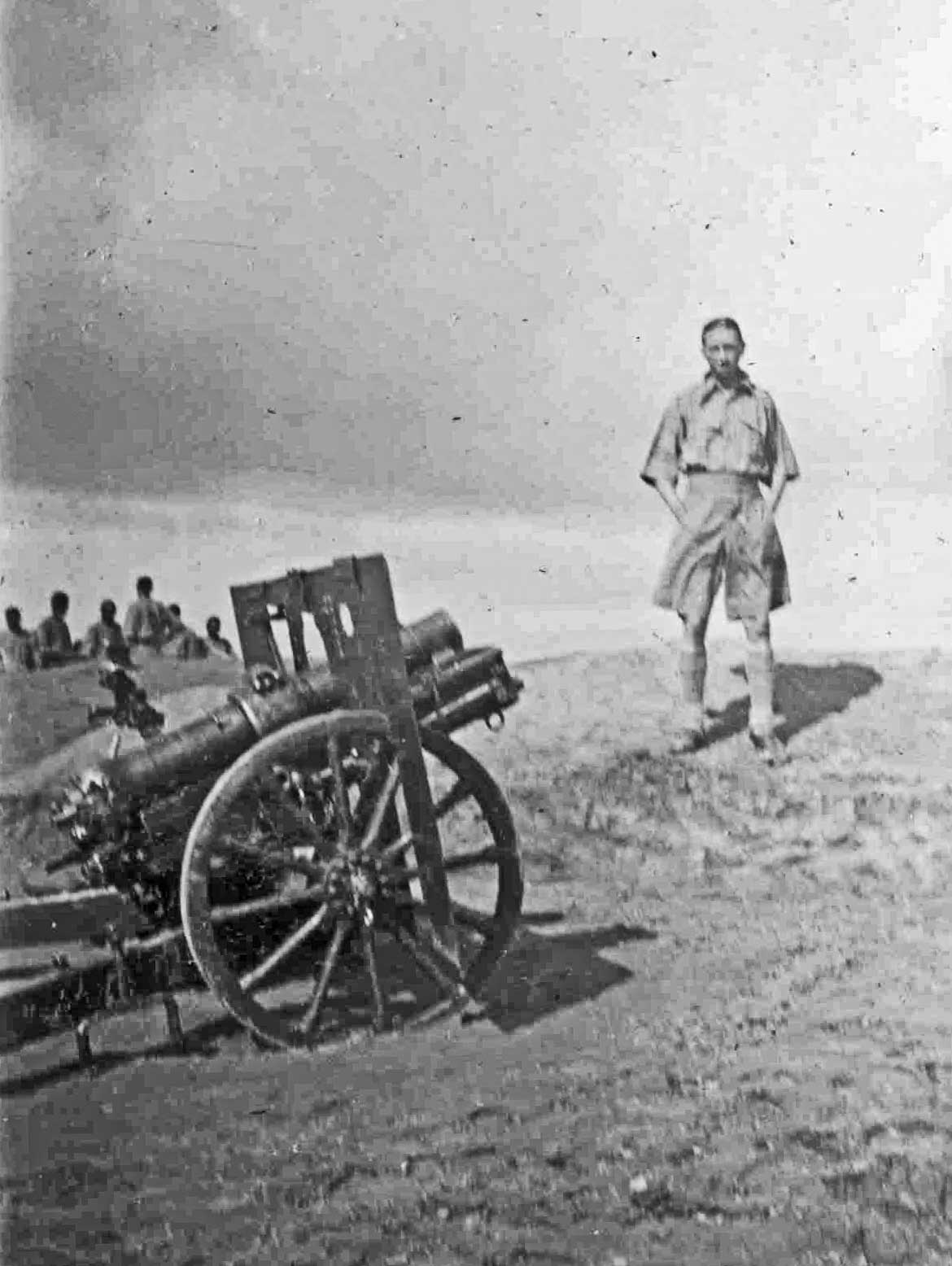 Jock and 3.7 inch mountain Howitzer