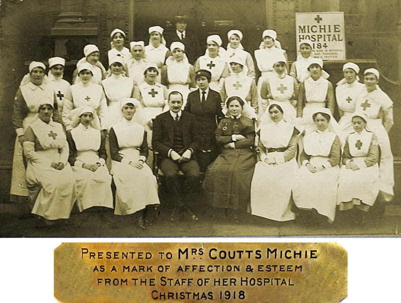 Staff of the Michie hospital 1918, photographer unknown