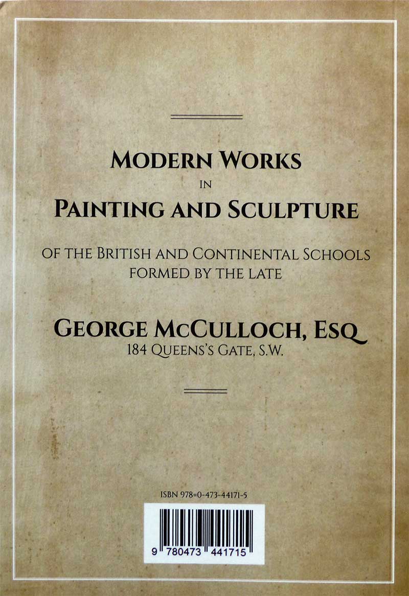 Rear cover of book  The McCulloch Collection