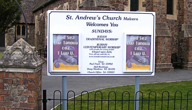 Sign outside St Andrews