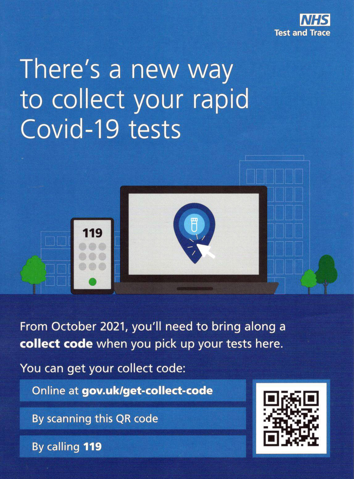COVID lateral flow test leaflet