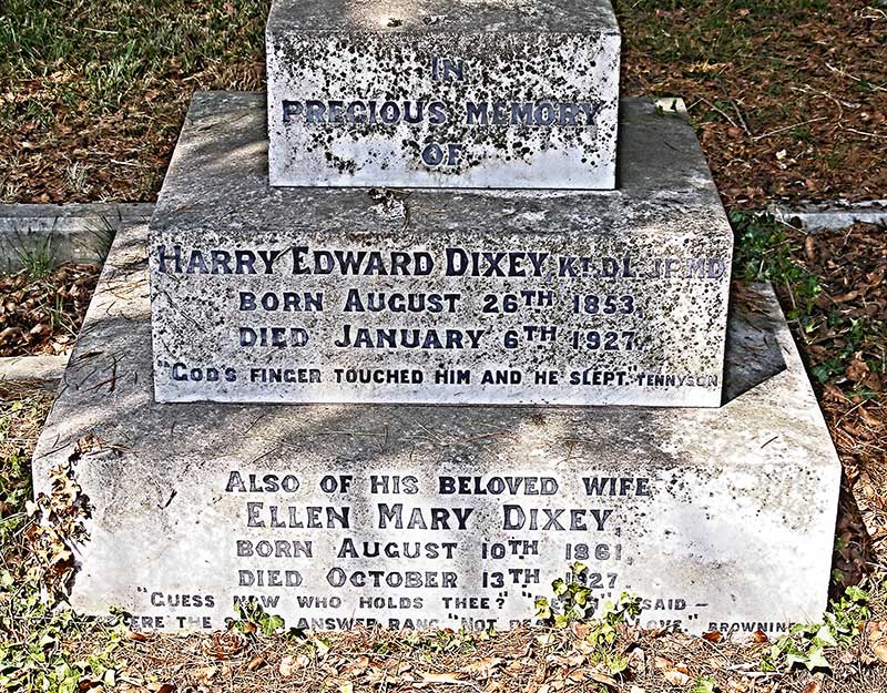 Memorial to Sir Heny and Lady Ellen Dixey