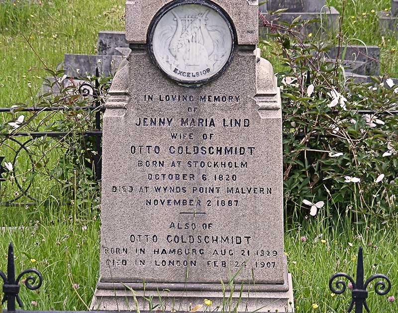 Inscription on memorial of Jenny Lind