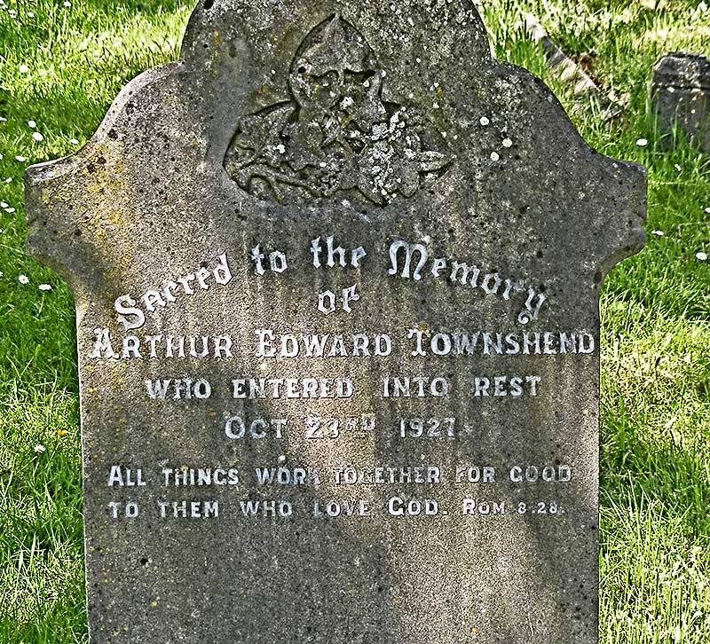 The graveston of Arthur Edward Townshend