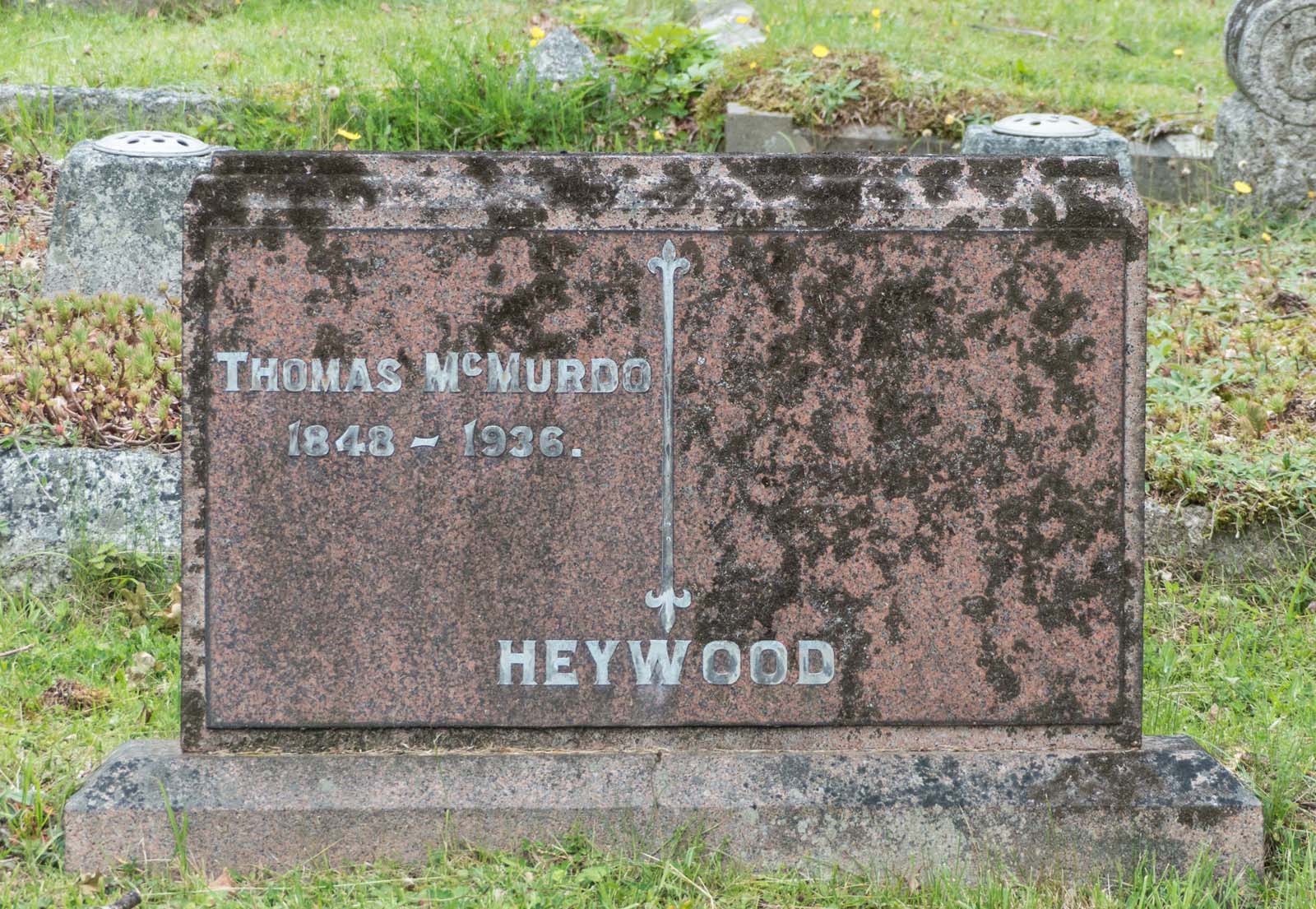 Grave of Thomas McMurdo Heywood