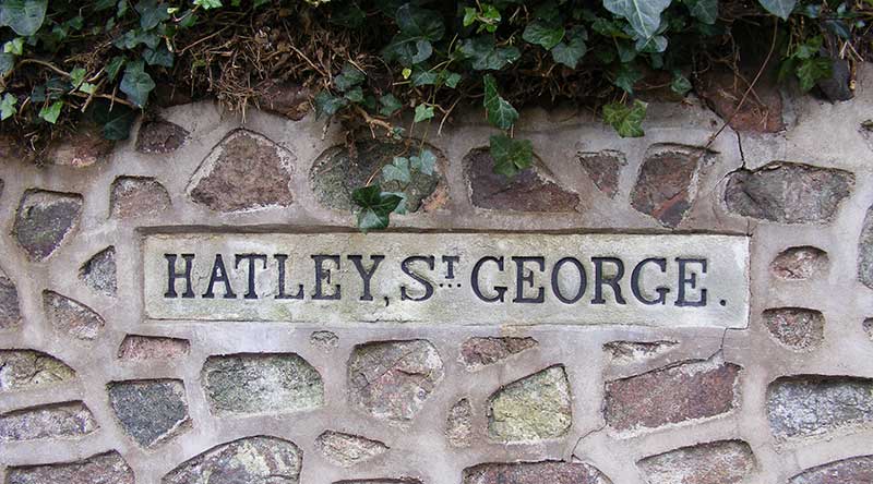 Hatley St George sign