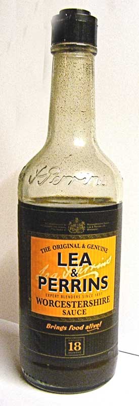 Bottle of Lee and Perrins sauce 2012