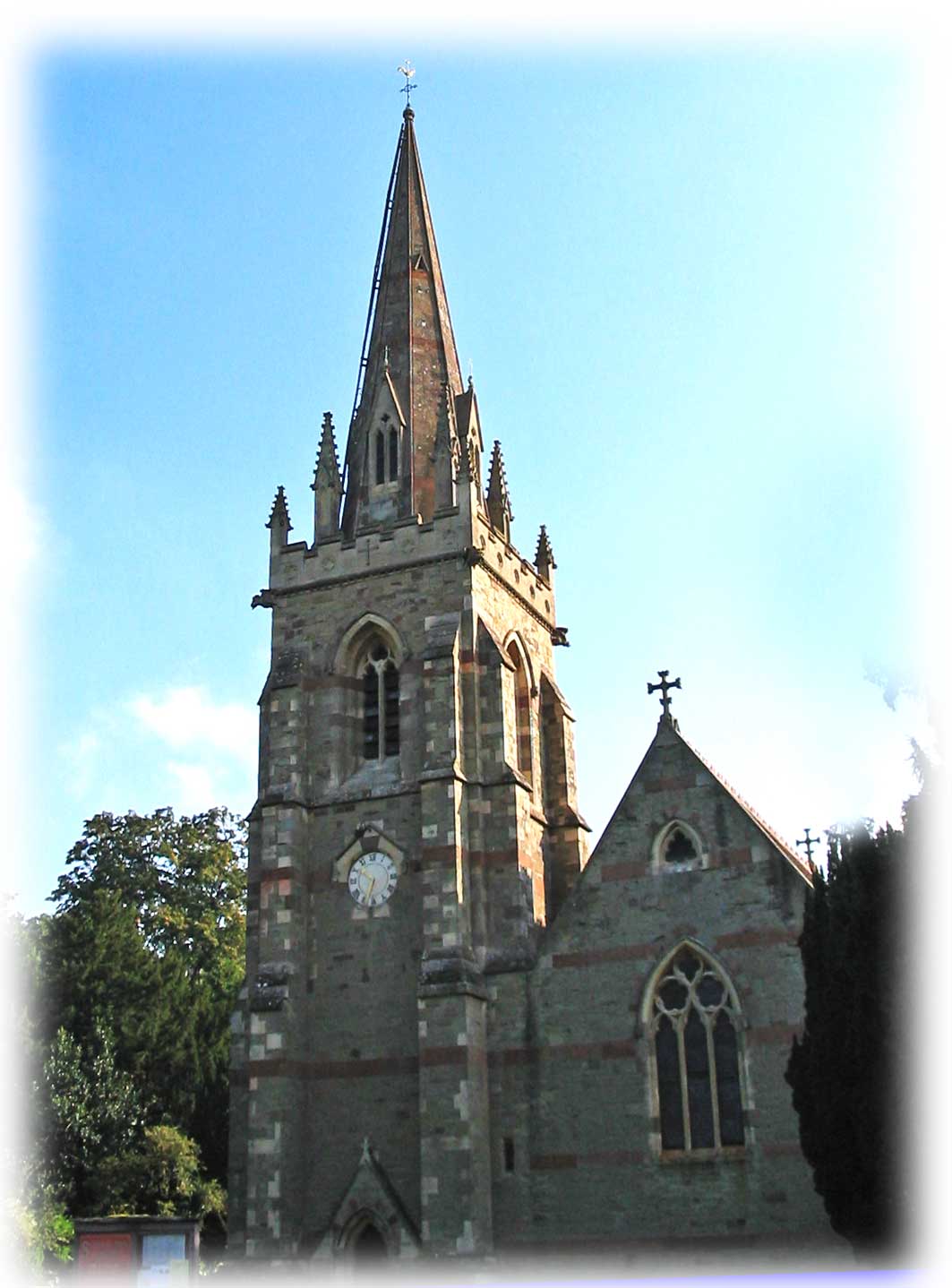 The tower of Madresfield church