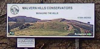 Malvern Hills Conservators sign