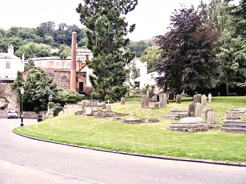 Priory churchyard looking NW