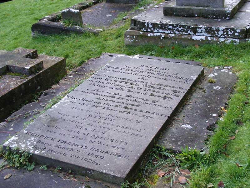 Grave of Revd Kenrick Francis Saunders