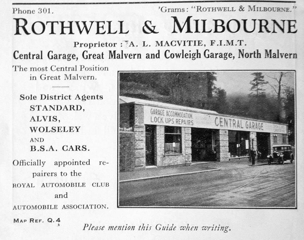 Central Garage Great Malvern 1935