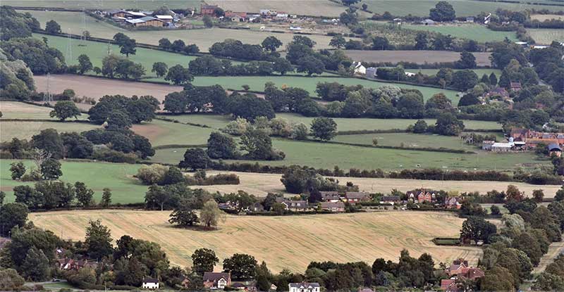 Rose Farm seen from Worcester Beacon