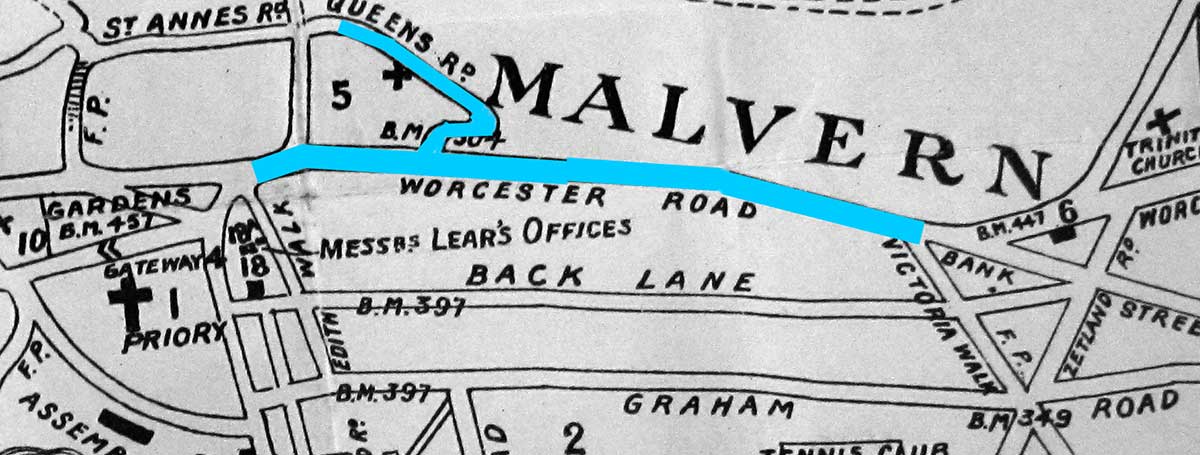 Map of Great Malvern