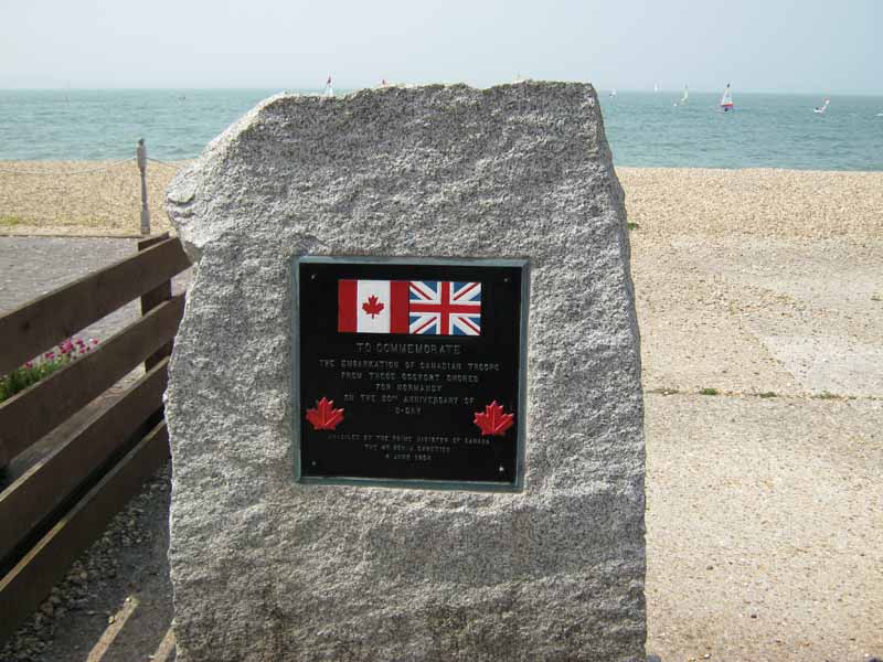 Memorial to Canadian Troops at Stokes Bay
