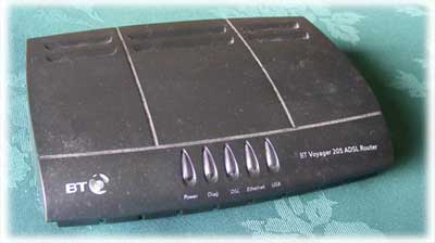 BT Voyager 205 broadband router circa 2005